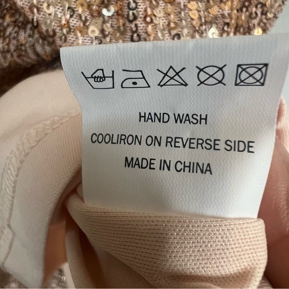 TFNC V Neck Sequins Midi Dress Plus Sz 22 Maternity Golden Party Formal Cocktail - Picture 11 of 16